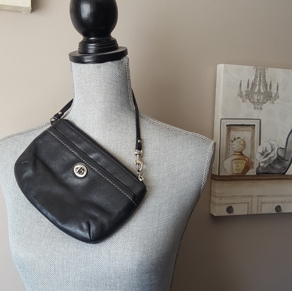 Medium Coach Leather Wristlet